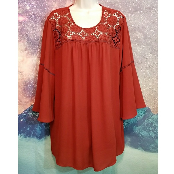 Ava & Viv Tops - ♡ Ava & Viv Bell Sleeve Peasant Top